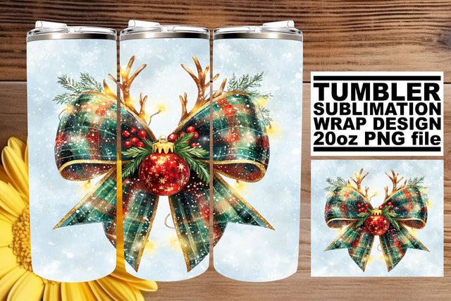 ideal for all your design projects! , Unique tumbler wrap, Christmas Bow Sublimation afrosvg 