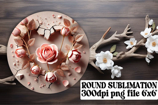 ideal for colorful round sublimation! , Trendy keychain PNGs, 3D Heart Sublimation afrosvg 