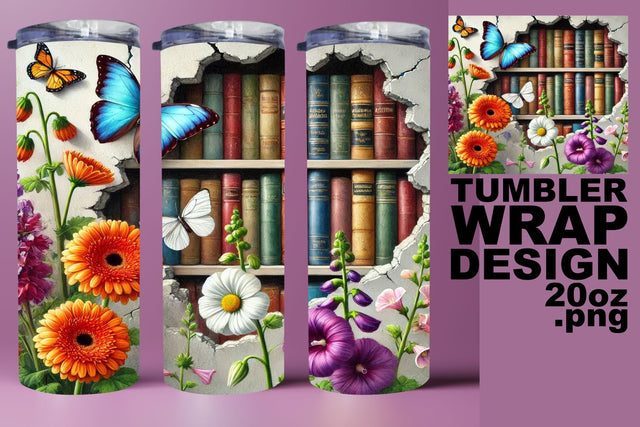 ideal for crafting! , Fun and stylish tumbler wrap, Books Sublimation HoodArtCraft 
