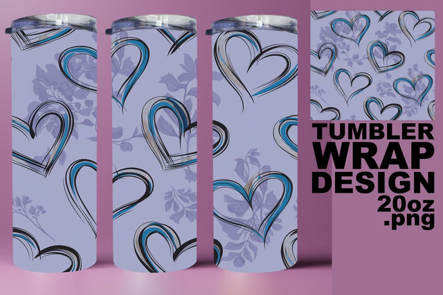 ideal for crafting! , Fun and stylish tumbler wrap, Heart Sublimation HoodArtCraft 