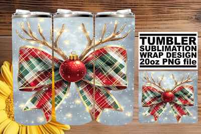 ideal for crafting unique gifts! , Stunning 20oz wrap, Christmas Bow Sublimation afrosvg 