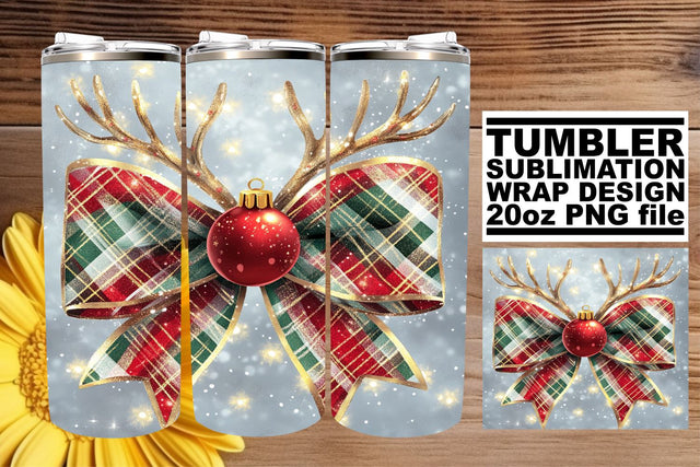 ideal for crafting unique gifts! , Stunning 20oz wrap, Christmas Bow Sublimation afrosvg 