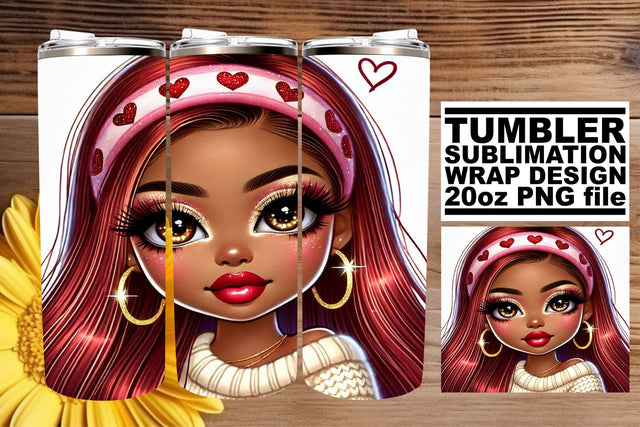 ideal for crafting unique gifts! , Stunning 20oz wrap, Love Girl Sublimation afrosvg 
