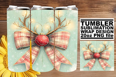 ideal for custom sublimation prints! , Gorgeous tumbler wrap, Christmas Bow Sublimation afrosvg 