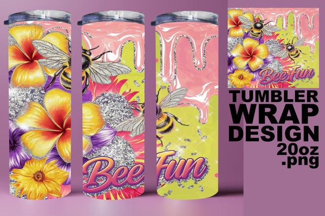ideal for custom sublimation! , Stunning tumbler wrap, Bee Sublimation HoodArtCraft 