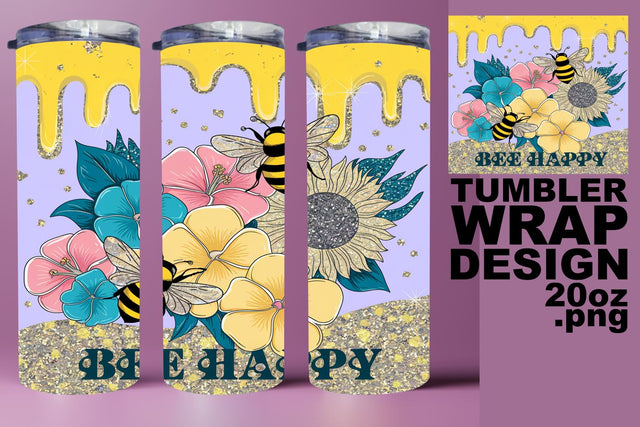 ideal for drinkware designs! , Fun tumbler wrap, Bee Sublimation HoodArtCraft 