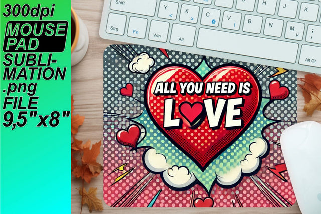 ideal for gifts! , Create beautiful mouse desk mats, 3D Heart Sublimation HoodArtCraft 
