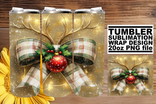ideal for personalized drinkware! , Stylish tumbler wrap, Christmas Bow Sublimation afrosvg 