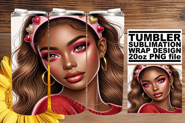 ideal for personalized drinkware! , Stylish tumbler wrap, Love Girl Sublimation afrosvg 