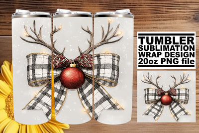 ideal for personalized gifts! , Stylish tumbler wrap, Christmas Bow Sublimation afrosvg 