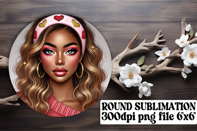 ideal for stylish keychain designs! , Elegant circle PNGs, Love Girl Sublimation afrosvg 