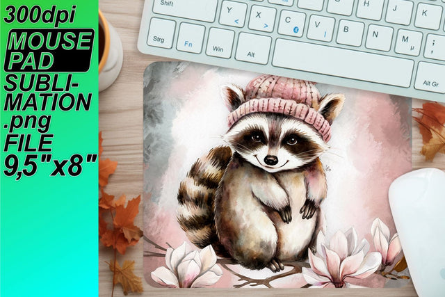 ideal for sublimation designs! , Vibrant mouse desk mat, Animals Sublimation HoodArtCraft 