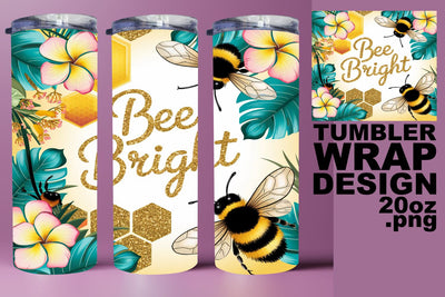 ideal for sublimation fun! , Eye-catching tumbler wrap, Bee Sublimation HoodArtCraft 