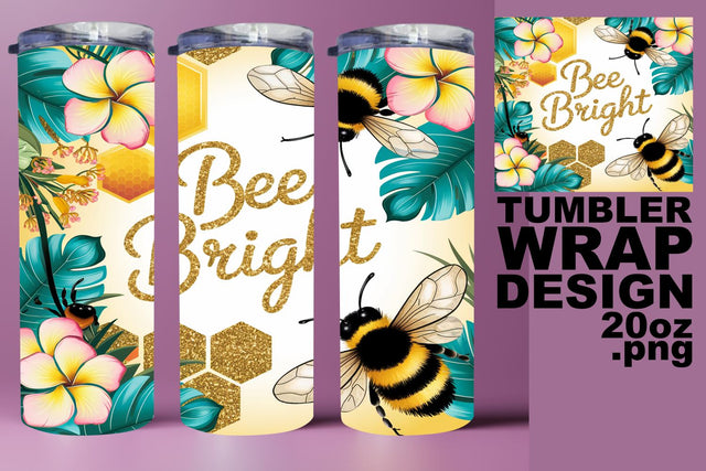 ideal for sublimation fun! , Eye-catching tumbler wrap, Bee Sublimation HoodArtCraft 