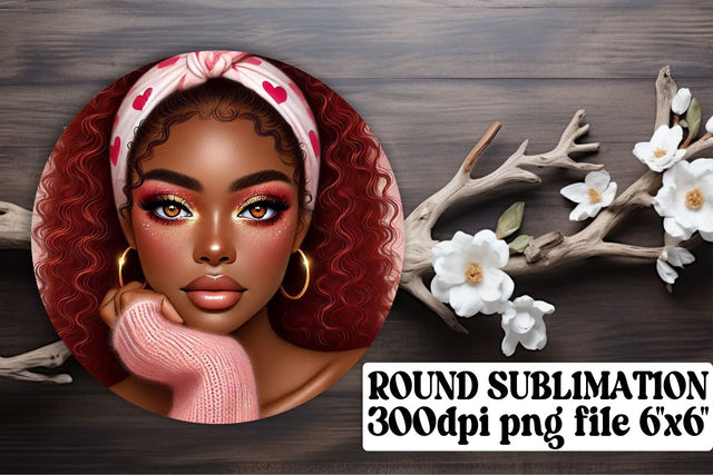 ideal for sublimation keychain designs! , Unique circle PNG files, Love Girl Sublimation afrosvg 