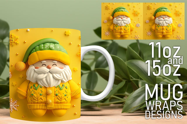 ideal for sublimation on mugs! , Stunning PNG designs, 3D Santa Sublimation HoodArtCraft 