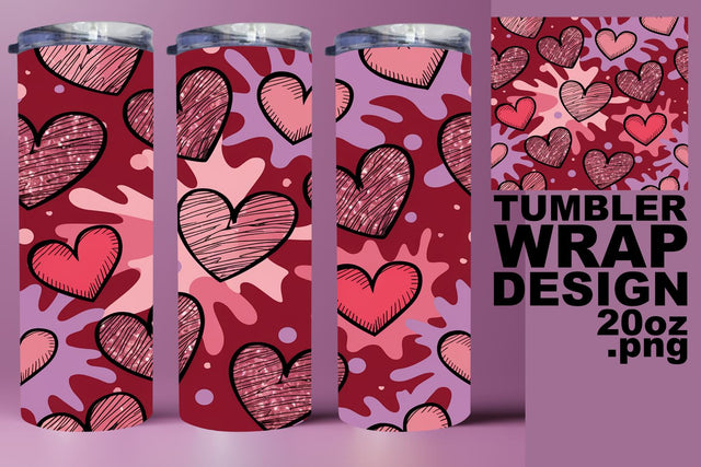 ideal for sublimation projects! , Beautiful tumbler design, Heart Sublimation HoodArtCraft 