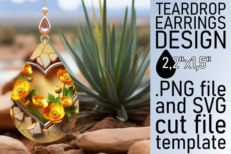 ideal for sublimation teardrop earrings! , Stylish artwork, 3D Heart Sublimation afrosvg 
