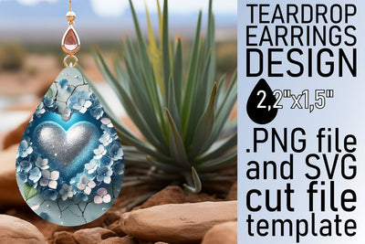 ideal for teardrop earrings! , Gorgeous sublimation design, 3D Heart Sublimation afrosvg 