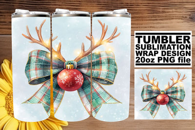 ideal for unique designs! , Stylish PNG tumbler wrap, Christmas Bow Sublimation afrosvg 