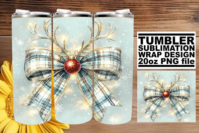 ideal for unique drinkware designs! , High-quality wrap, Christmas Bow Sublimation afrosvg 