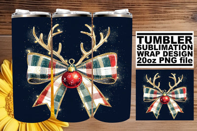 ideal for unique drinkware designs! , High-quality wrap, Christmas Bow Sublimation afrosvg 