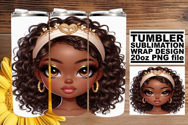 ideal for unique drinkware designs! , High-quality wrap, Love Girl Sublimation afrosvg 