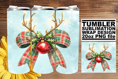 ideal for your creative projects! , Customizable tumbler wrap, Christmas Bow Sublimation afrosvg 