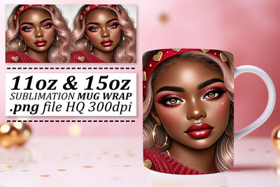 ideal for your drinkware collection! , Stylish mug designs, Love Girl Sublimation afrosvg 