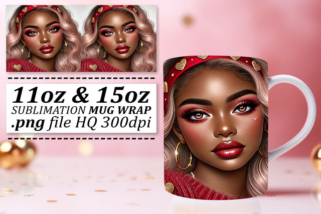 ideal for your drinkware collection! , Stylish mug designs, Love Girl Sublimation afrosvg 