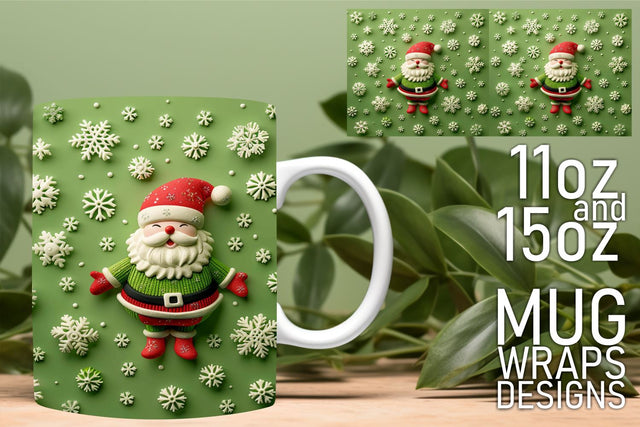 ideal for your mug projects! , Craft personalized gifts, 3D Santa Sublimation HoodArtCraft 