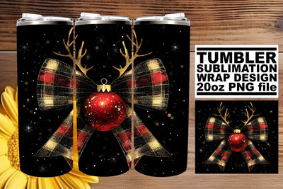 ideal for your sublimation journey! , Beautiful tumbler wrap, Christmas Bow Sublimation afrosvg 