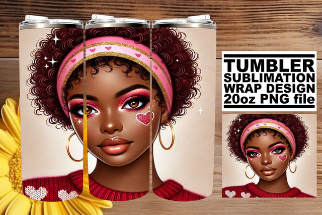ideal for your tumbler design creations! , Artistic wrap, Love Girl Sublimation afrosvg 