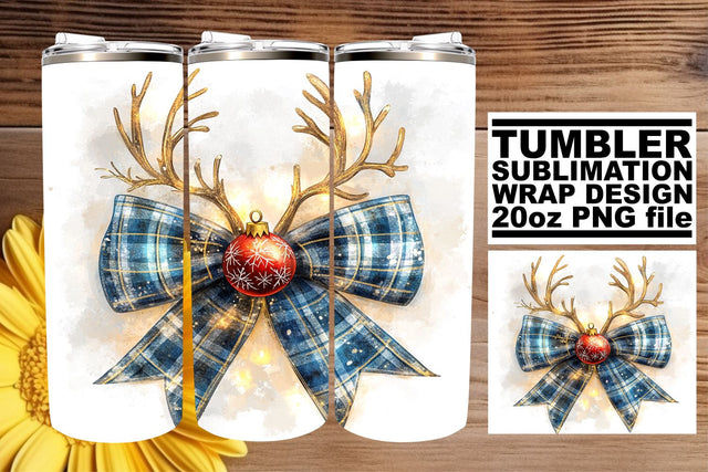 ideal for your unique projects! , Stylish 20oz wrap, Christmas Bow Sublimation afrosvg 