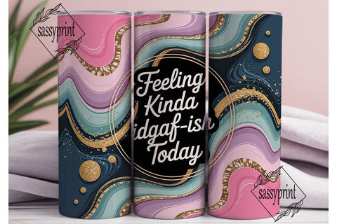 IDGAF-ISH Marble Tumbler Wrap Sublimation sassyprint 