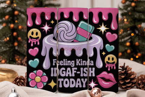 IDGAF-ish Tumbler Wrap Sublimation DesignSVG 