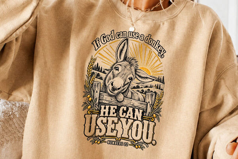 If God Can Use A Donkey Christian PNG SVG DesignDestine 