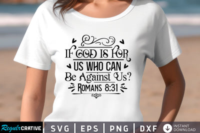 If god is for us who can Svg Design SVG Regulrcrative 