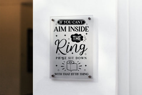 If You Can't Aim Inside the Ring, Funny Bathroom SVG SVG CraftLabSVG 