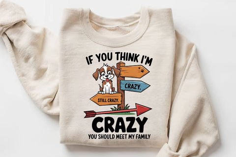 IF YOU THINK I'M CRAZY YOU SHOULD MEET MY FAMILY Sublimation PNG Sublimation Regulrcrative 
