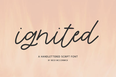 Ignited Script Font Beck McCormick 