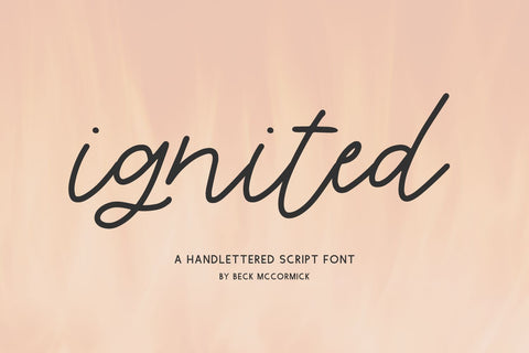 Ignited Script Font Beck McCormick 