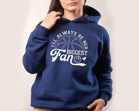 I'll Always Be Her Biggest Fan Basketball Svg Png, Basketball Heart Svg, Basketball Decal, Basketball Tshirt, Svg Files for Cricut SVG DesignDestine 