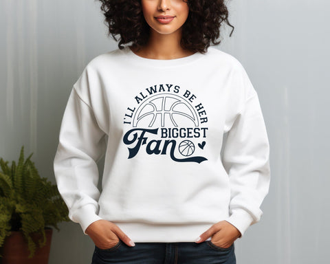 I'll Always Be Her Biggest Fan Basketball Svg Png, Basketball Heart Svg, Basketball Decal, Basketball Tshirt, Svg Files for Cricut SVG DesignDestine 