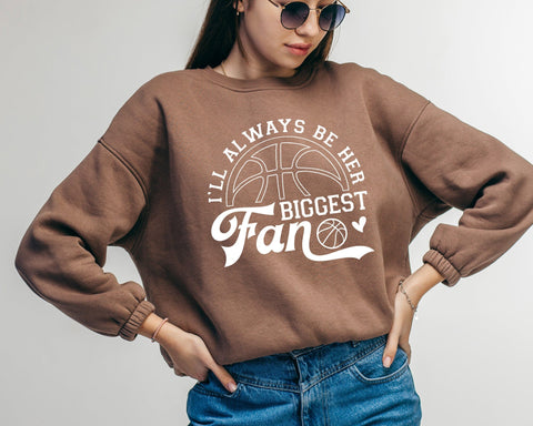 I'll Always Be Her Biggest Fan Basketball Svg Png, Basketball Heart Svg, Basketball Decal, Basketball Tshirt, Svg Files for Cricut SVG DesignDestine 