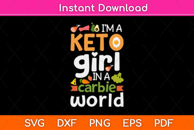 I’m A Keto Girl In A Carbie World Keto Diet Svg Design SVG artprintfile 