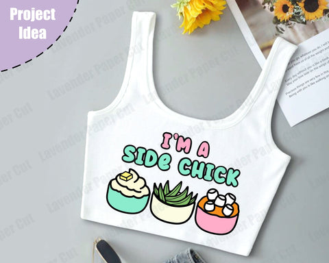 I'm A Side Chick Thanksgiving SVG, PNG, Clipart for Sublimation on Cricut and Silhouette SVG Lavender Paper Cut 