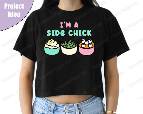 I'm A Side Chick Thanksgiving SVG, PNG, Clipart for Sublimation on Cricut and Silhouette SVG Lavender Paper Cut 