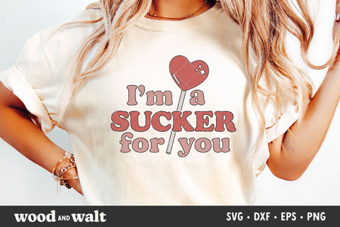 I'm A Sucker For You SVG | Retro Valentine SVG SVG Wood And Walt 