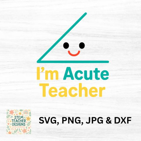 I'm Acute teacher | Math pun | math humour | Math teacher gift SVG The STEM Teacher 